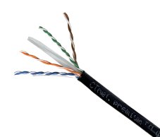 CTnet kabel UTP cat.6, drát, PE venkovní jednoplášť