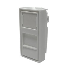 Parapetní zásuvka pro 1 keystone modul 22,5x45mm s prachovou krytkou