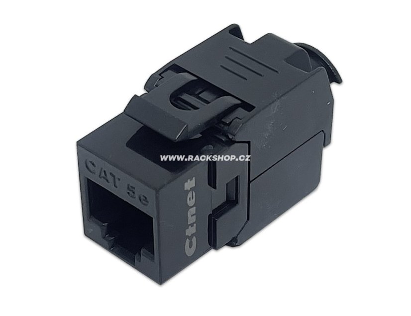 CTnet keystone UTP RJ45 cat.6, samozářezový - Barva: Černá