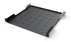 19“ polica CTnet REX s perforací 1U 450mm, černá