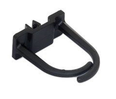 RAB-MS-X23-X1 - Plastový háček malý 35x30mm pro vedení kabeláže, černý