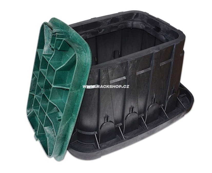 Kabelová komora HDPE 841 x 605 mm, hl. 381 mm, včetně plastového víka