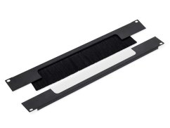 RAB-ZP-X02-A3 - 19" průchozí panel 2U rozdělený horizontálně, kartáč