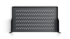 19“ polica CTnet REX s perforací 1U 250mm, černá