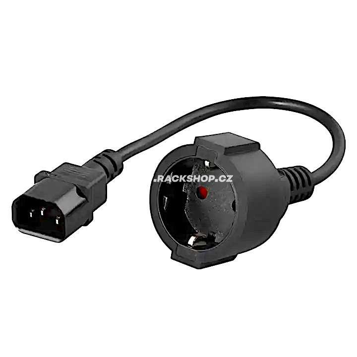 Redukce UPS 1xSCHUKO - IEC C14, 25cm