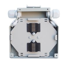 Opticky box na DIN listu 8x SC (LC), držáky optických svarů