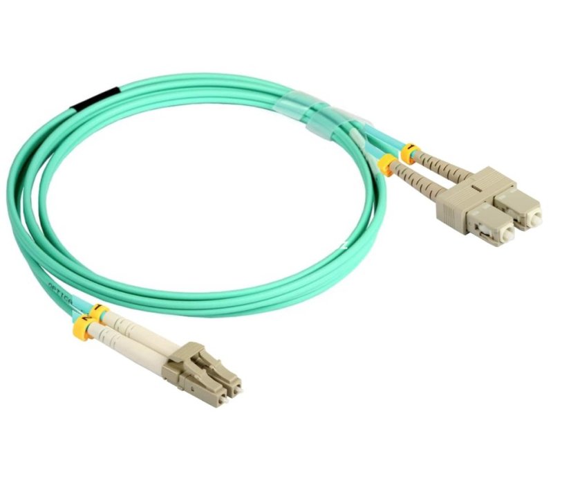 Optický patchkabel SC-LC 50/125 OM3 - Délka: 2m