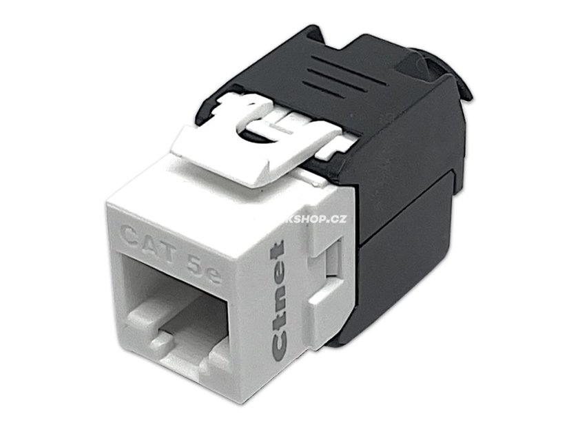 CTnet keystone UTP RJ45 cat.6, samozářezový - Barva: Bílá