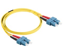 Optický patch kábel SC-SC 9/125 OS2, G657A1, duplex, LSZH, 0,5m