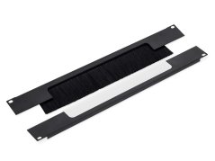 RAB-ZP-X02-A3 - 19" průchozí panel 2U rozdělený horizontálně, kartáč
