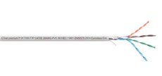 CTnet kabel FTP cat.5e lanko,  PVC - šedý
