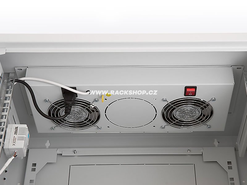 RAC-CH-X25-X1 - 19“ ventilační jednotka pro nástěnné rozvaděče Triton RUA, 2 ventilátory