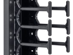 RAB-VP-H10-X1 - vyväzovacie panel 10U - hřeben, dvouřadý