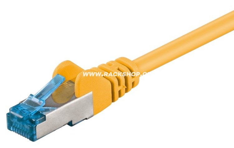 Patch kabel S/FTP cat.6A 0,25m, žlutý Patch kabel S/FTP cat.6A 0,25m, žlutý