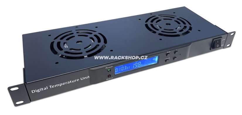 CTnet 19" ventilační jednotka 1U, 2 ventilátory