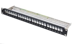 CTnet patch panel 24port UTP/FTP modulární, 1U