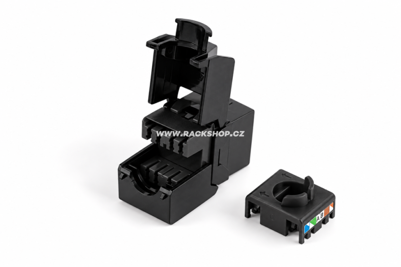 CTnet keystone UTP RJ45 cat.6, samozářezový, černý