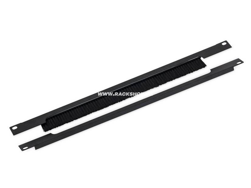 RAB-ZP-X03-A3 - 19" průchozí panel 1U rozdělený horizontálně, kartáč