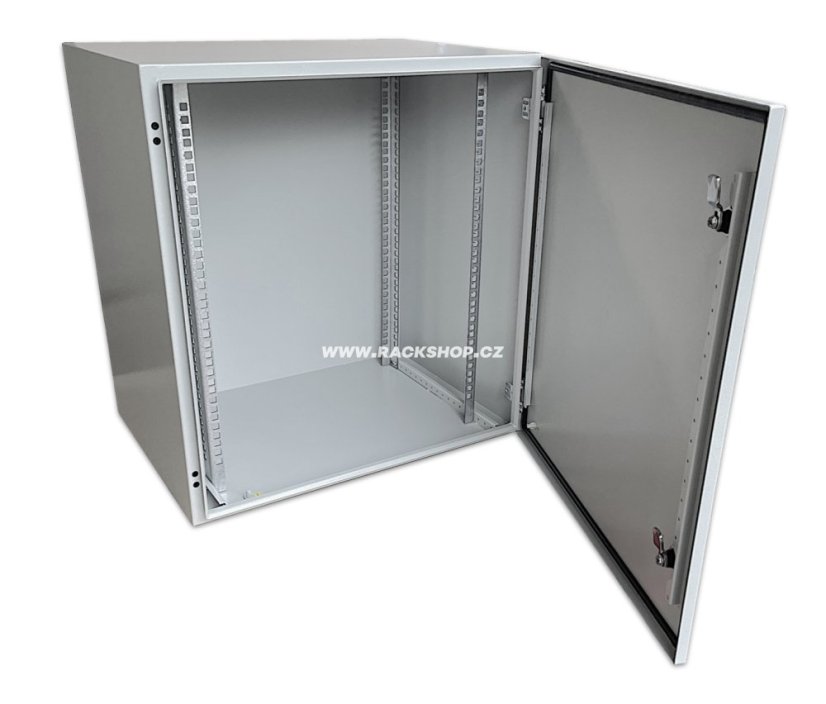 19" venkovní rozvaděč 6U š.600mm hl. 400mm, krytí IP55, dveře plechové