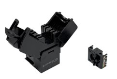 CTnet keystone UTP RJ45 cat.6, samozářezový, černý