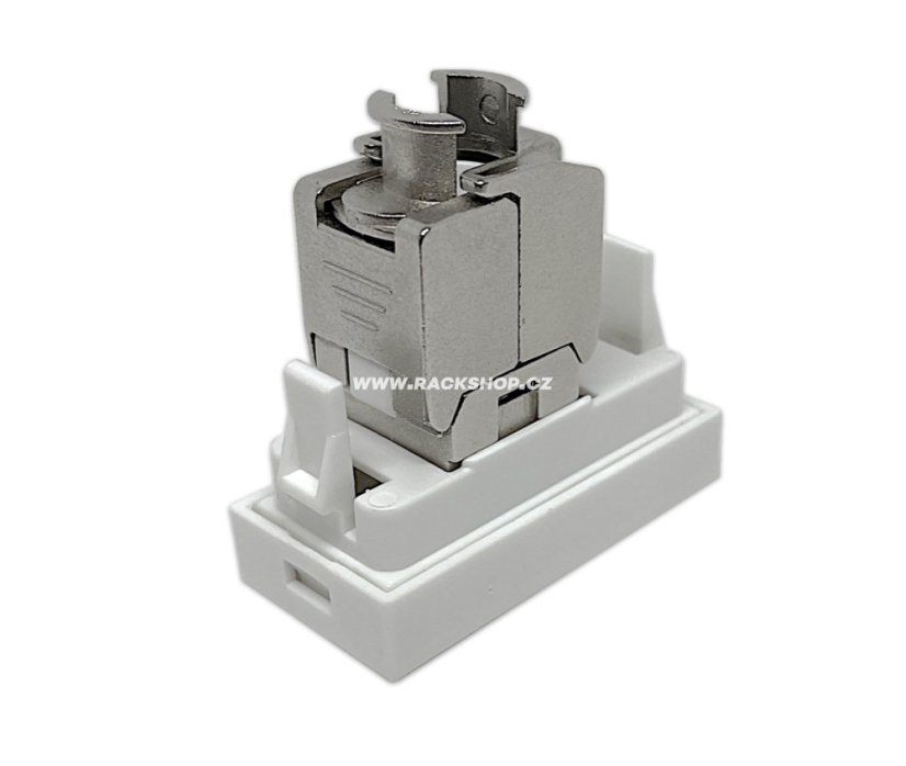 Parapetní zásuvka pro 1 keystone modul 22,5x45mm s prachovou krytkou s keystone