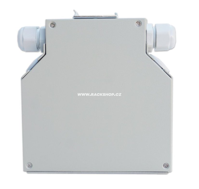 Opticky box na DIN listu 8x SC (LC), uzavřený