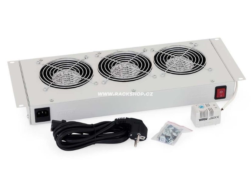 RAC-CH-X26-X1 - 19“ ventilačná jednotka pro nástěnné rozvádzače Triton RUA, 3 ventilátory