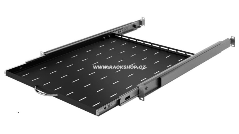 19“ plně výsuvná police CTnet hl. 450mm, černá