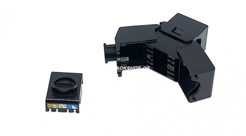 CTnet keystone UTP RJ45 cat.6, samozářezový - Barva: Černá