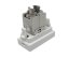 Parapetní zásuvka pro 1 keystone modul 22,5x45mm s prachovou krytkou s keystone