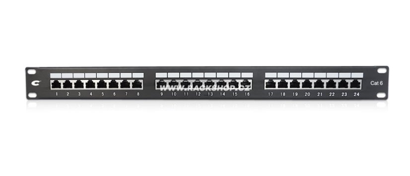 CTnet Patch panel 24 port UTP cat.6, 1U