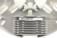 Optická kazeta 12 svarů a splitter/ 8mm, bílá (pro venkovní spojky), splitter