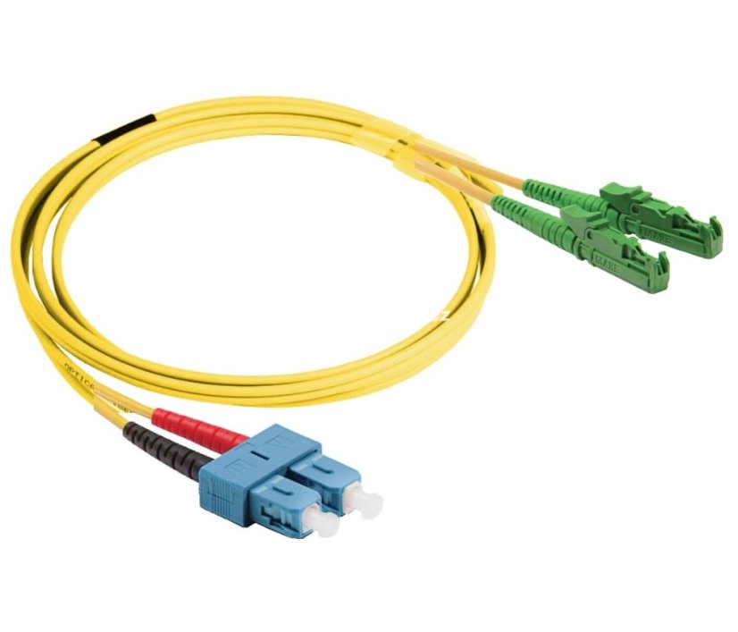 Optický patchkabel E2000/APC-SC/PC 9/125 OS2 - Délka: 3m
