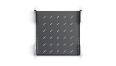 19“ polica CTnet REX s perforací 1U 450mm, černá