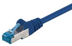 Patch kabel S/FTP cat.6A 0,25m, modrý