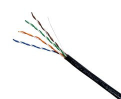 CTnet kabel UTP cat.5e, drát, PE/PVC (venkovní dvouplášť)