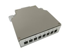 Opticky box na DIN listu 8x SC (LC), 125x132x35mm