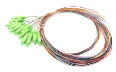 Barevná sada 12x pigtail SC/APC 9/125 OS2, G657A1, 3m