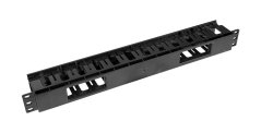 19“ vyväzovacie panel typ LinkBasic plast.lišta výklopná 1U