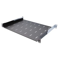 19“ polica CTnet s perforací 1U 450mm, černá