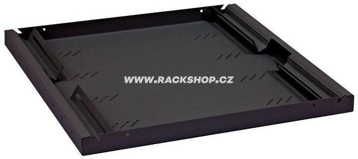 RAB-UP-550-A4 - 19“ polica s perforací 1U 550mm, integrované podpěry