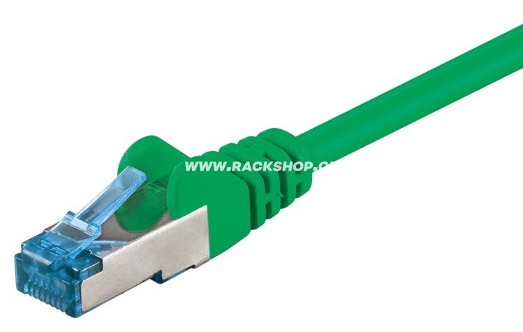 Patch kabel S/FTP cat.6A 0,25m, zelený