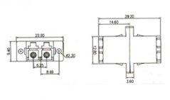 Optická spojka LC/APC singlemode duplex (LC-LC), rozměr