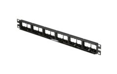 Panduit patch panel CPPL24WBLY neosazený 1U, UTP, pro 24 modulu MiniCom + popisky, zadní