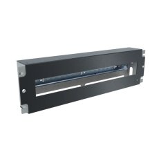 19“ jističová lišta CTnet 3U s krytem, DIN, černá