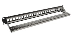 CTnet patch panel 24port UTP/FTP modulární, 1U