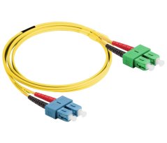 Optický patchkabel SC/APC-SC/PC 9/125 OS2, G567A1,  1m
