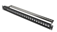 Patch panel 24port FTP modulární, 1U