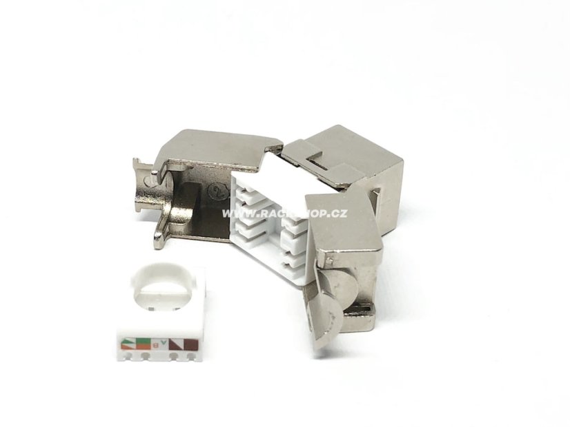 CTnet keystone FTP RJ45 cat.6A, samozářezový - nový typ, keystone modul
