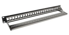 Patch panel 24port FTP modulární, 1U